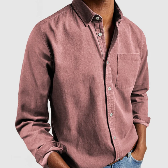 Stijlvol Casual Denim Overhemd van Zachte Katoenmix