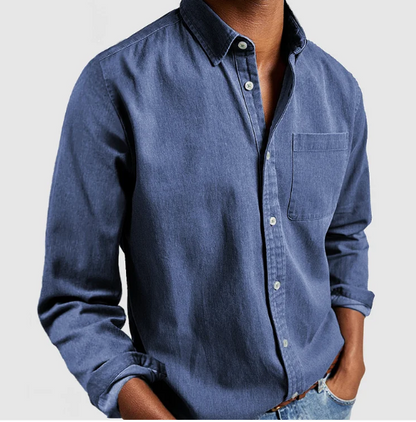 Stijlvol Casual Denim Overhemd van Zachte Katoenmix