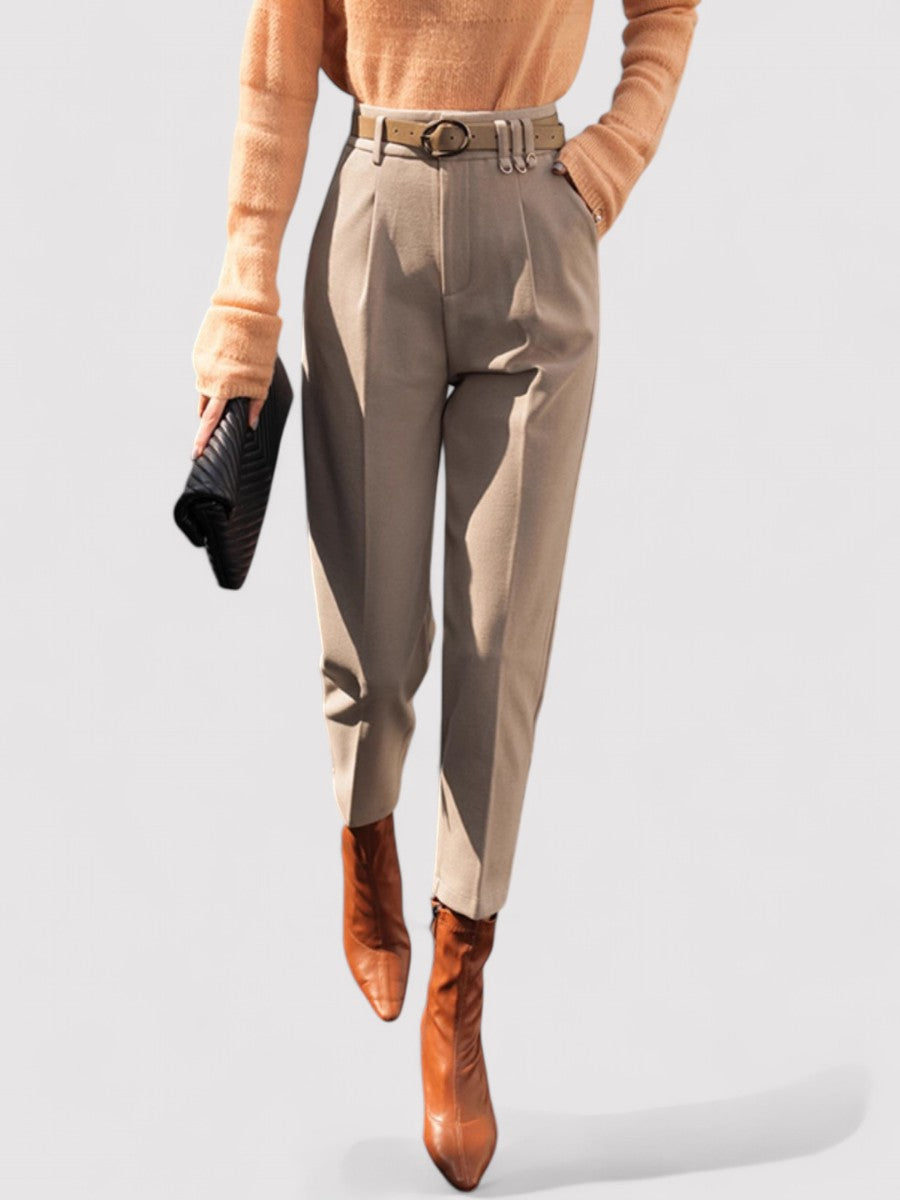 Noa | Dames tapered wollen blend broek