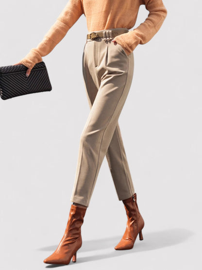 Noa | Dames tapered wollen blend broek