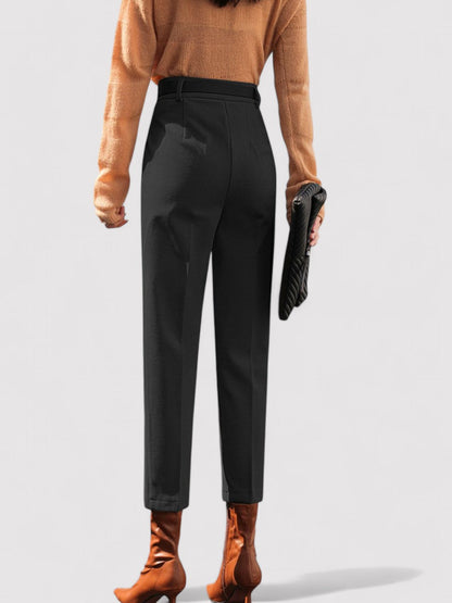 Noa | Dames tapered wollen blend broek