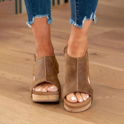 Femke | Stijlvolle Comfortabele Leren Damsandalen