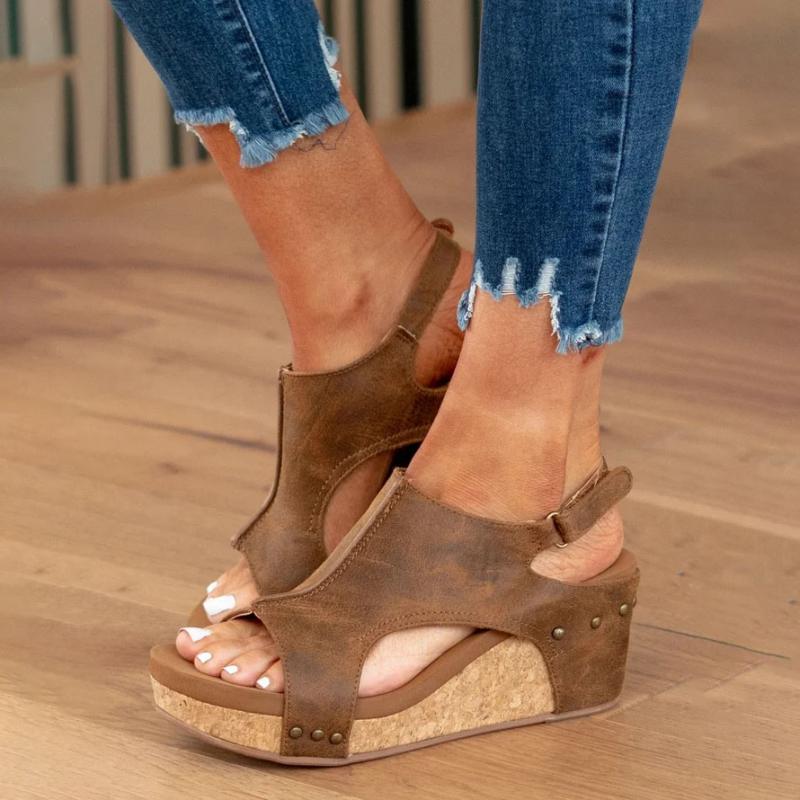 Femke | Stijlvolle Comfortabele Leren Damsandalen