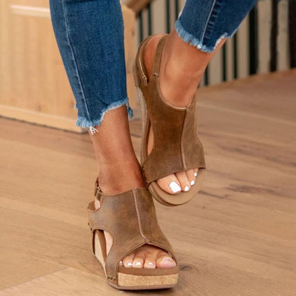 Femke | Stijlvolle Comfortabele Leren Damsandalen