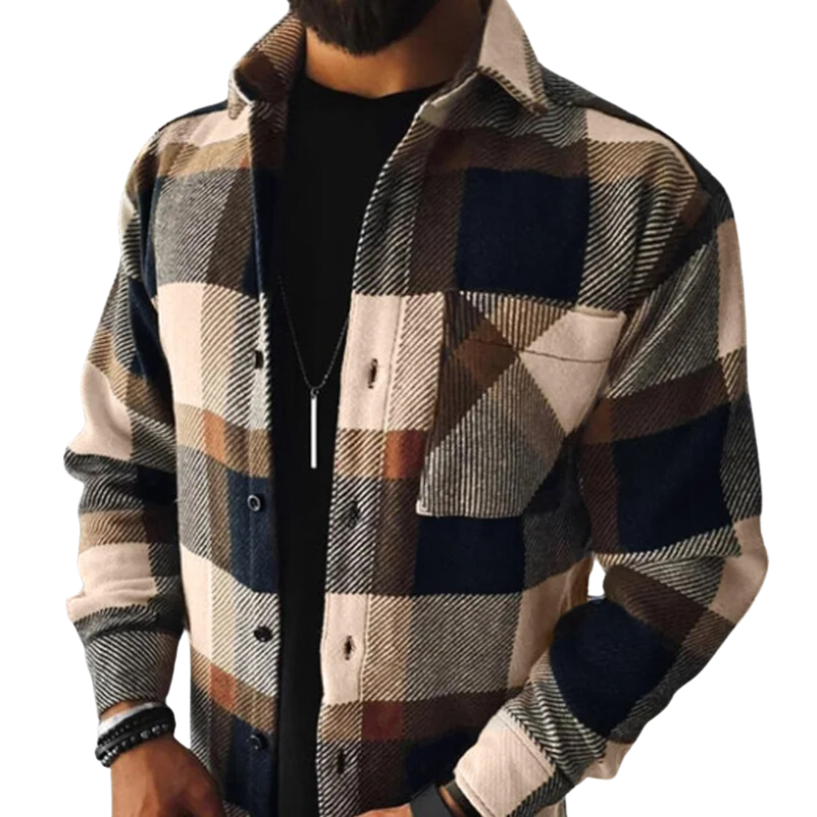Tim | Stijlvol Casual Geruit Overshirt