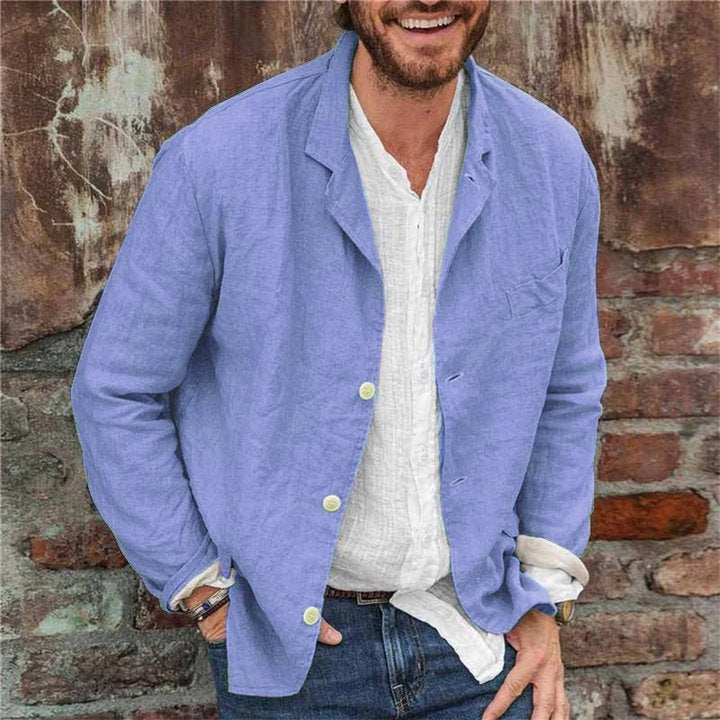 Sven | Stijlvolle Leren Casual Linnen Blazer