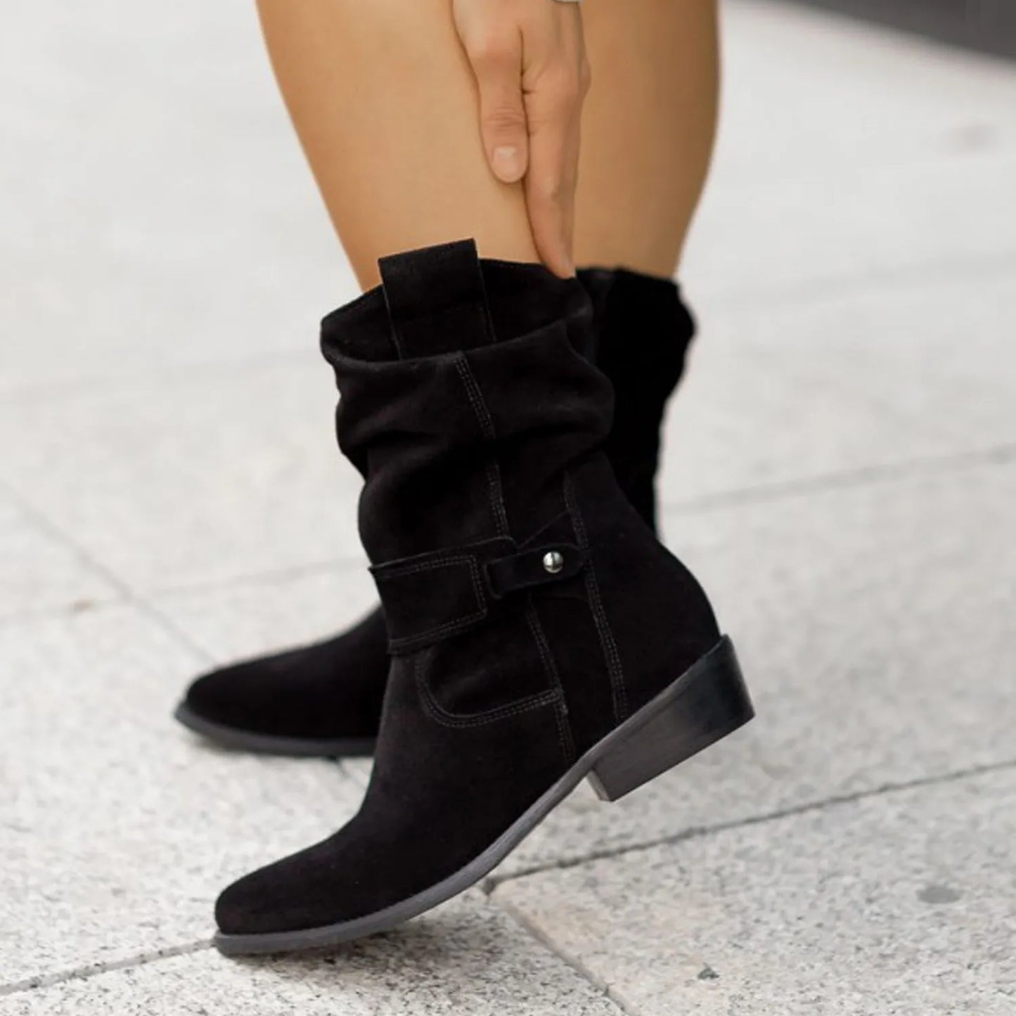 Nina | Stijlvolle en Comfortabele Suede Enkellaarsjes