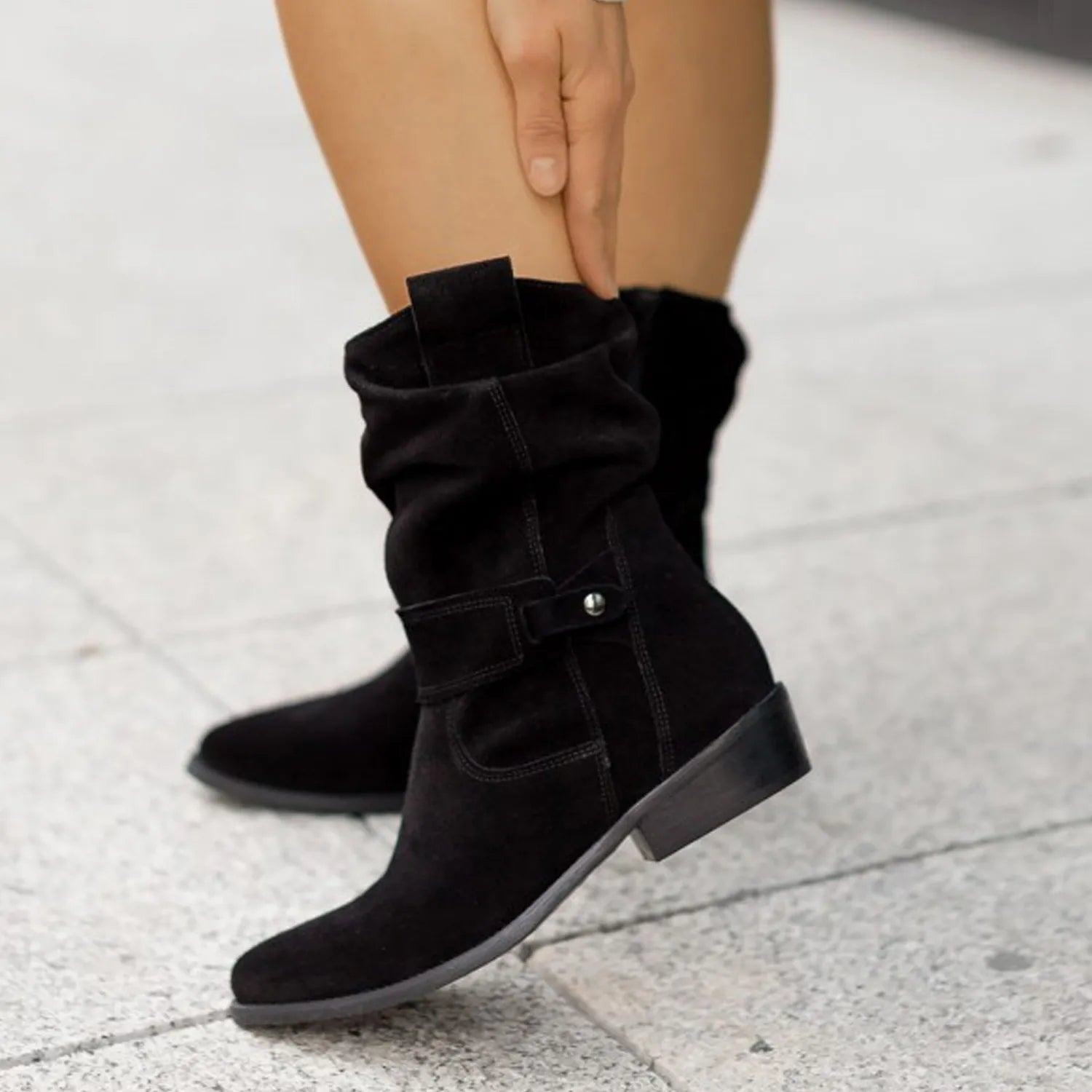 Nina | Stijlvolle en Comfortabele Suede Enkellaarsjes