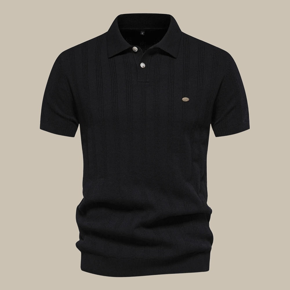 Stijn | Stijlvolle merino polo met korte mouw