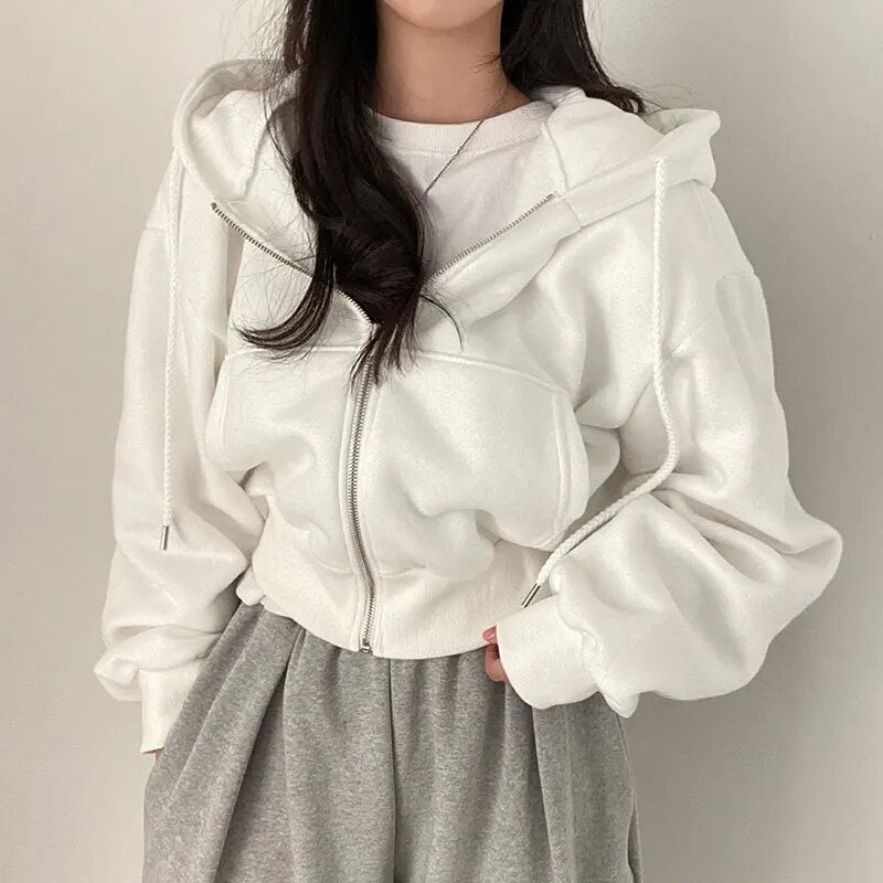 Julia | Oversized cropped hooded vest Farromode afbeelding 5